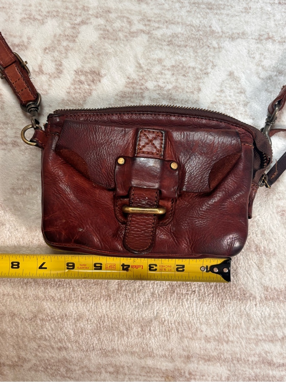 Harbour 2nd brown leather crossbody bag - Picture 2 of 6